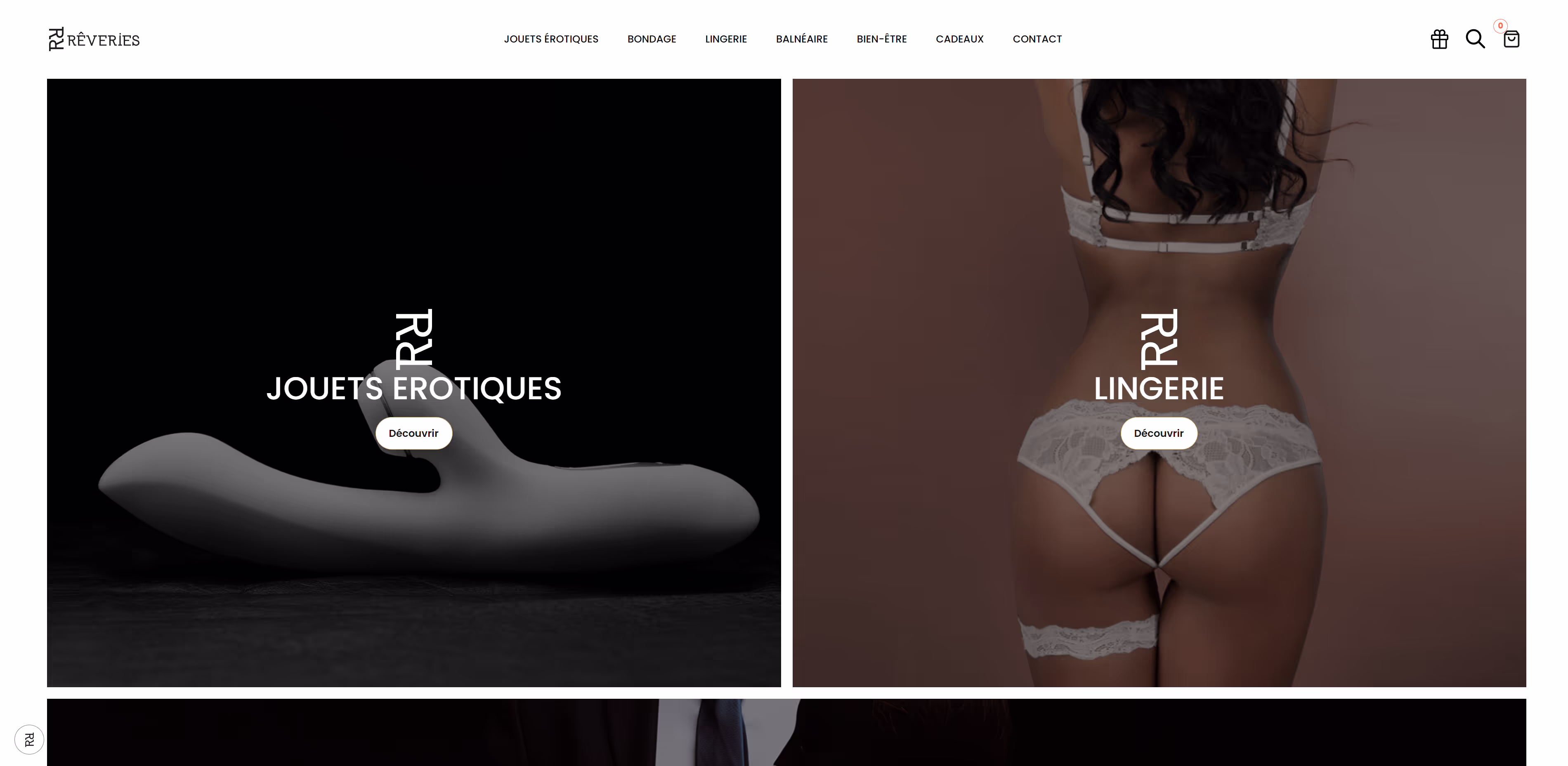 Mockup du site web "Rêverie"